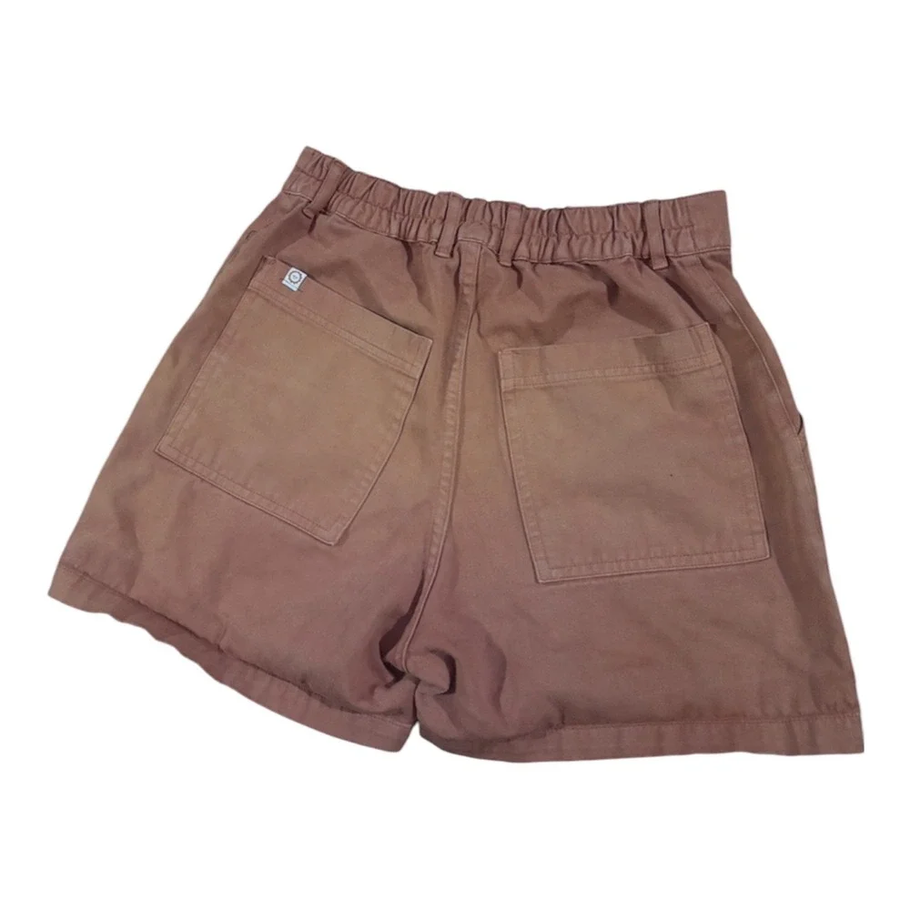 Big Bud Press Work Shorts Clay Pink Salmon Cotton Twill High Waisted Small